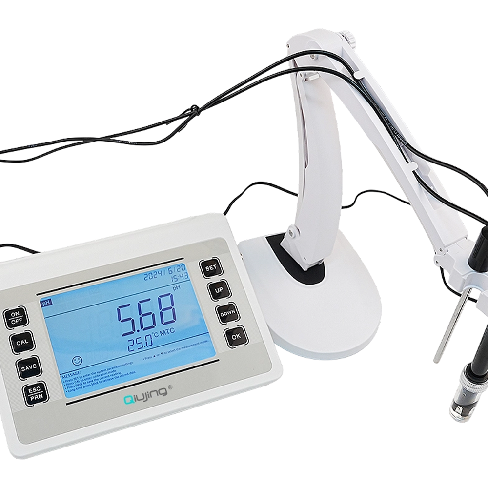 Schermo LED Qiujing Comoda stampa wireless Bluetooth Durevole memoria di massa incorporata Misuratore PH Bentchtop P901 